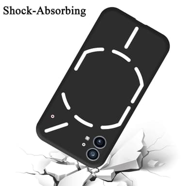 Nothing Phone (1) silikondeksel case (svart)