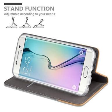 Samsung Galaxy S6 EDGE lommebokdeksel etui (grå)