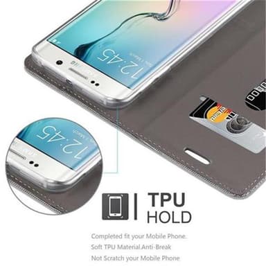 Samsung Galaxy S6 EDGE lommebokdeksel etui (grå)