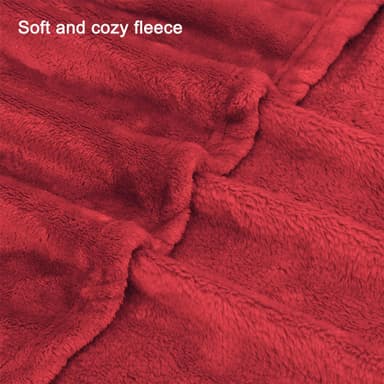 Teppe Kosepledd 200 x 150 cm Takteppe fleece (glut rød)