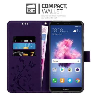 Huawei P SMART 2018 / Enjoy 7S lommebokdeksel Blomster