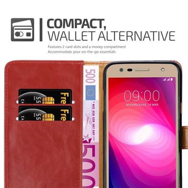 LG X POWER 2 lommebokdeksel etui (rød)