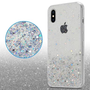 iPhone XS MAX Silikondeksel Glitter (gjennomsiktig)
