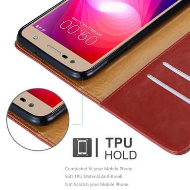 LG X POWER 2 lommebokdeksel etui (rød)