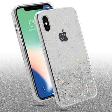 iPhone XS MAX Silikondeksel Glitter (gjennomsiktig)