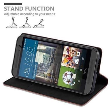 HTC ONE M9 lommebokdeksel case (brun)