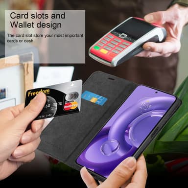 Motorola EDGE 30 NEO lommebokdeksel case (svart)