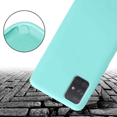 Deksel Samsung Galaxy A71 4G med Halskjede (turkis)