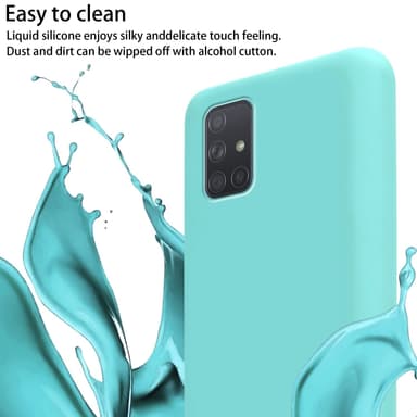 Deksel Samsung Galaxy A71 4G med Halskjede (turkis)