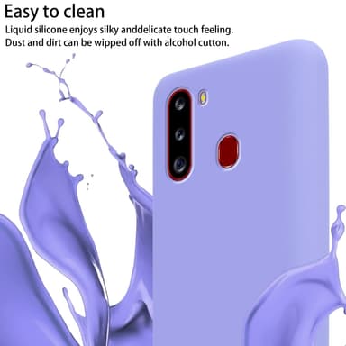 Deksel Samsung Galaxy A21 med Halskjede (lilla)