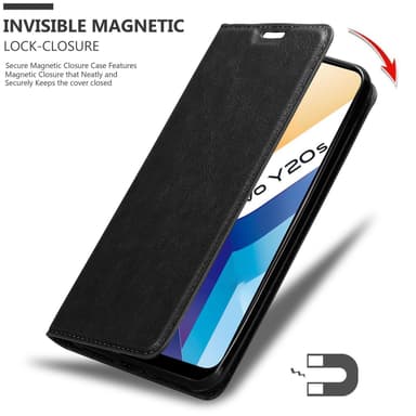 Vivo Y20s lommebokdeksel case (svart)