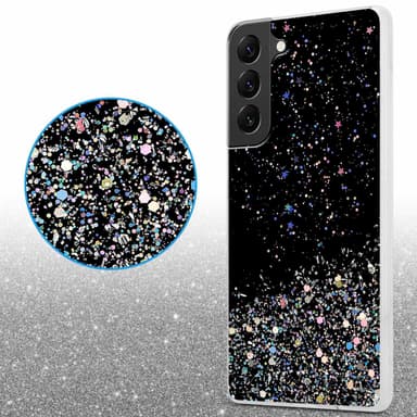 Samsung Galaxy S22 PLUS Silikondeksel Glitter (svart)