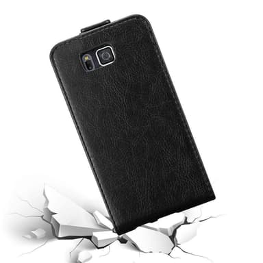 Samsung Galaxy ALPHA deksel flip cover (svart)