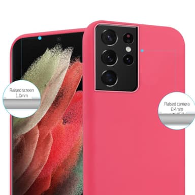 Deksel Samsung Galaxy S21 ULTRA Silikon cover (rød)