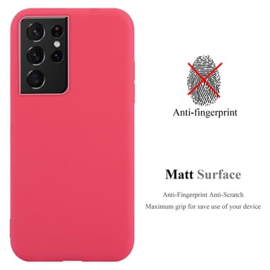 Deksel Samsung Galaxy S21 ULTRA Silikon cover (rød)
