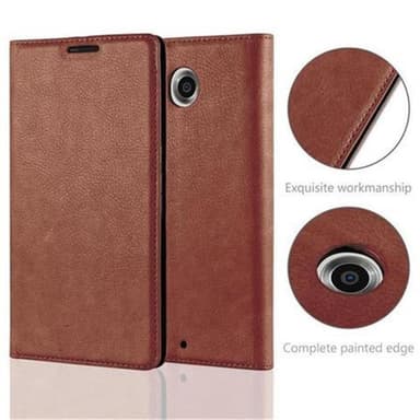 Motorola Google NEXUS 6 lommebokdeksel case (brun)