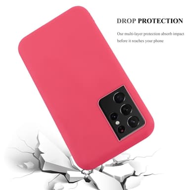 Deksel Samsung Galaxy S21 ULTRA Silikon cover (rød)