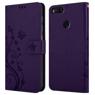Xiaomi Mi A1 / Mi 5X lommebokdeksel Blomster (lilla)