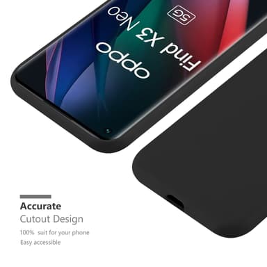 Deksel Oppo FIND X3 NEO Silikon cover (svart)