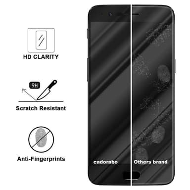OnePlus 5 Skjermbeskytter Skärmskydd (svart)