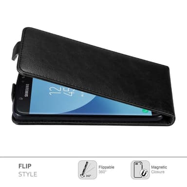 Samsung Galaxy J7 2017 deksel flip cover (svart)