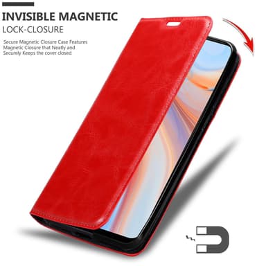 Oppo Reno4 Z lommebokdeksel case (rød)