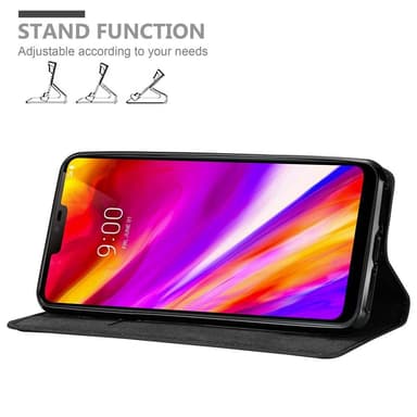 LG G7 ThinQ / FIT / ONE lommebokdeksel case (svart)