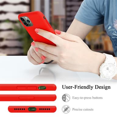 iPhone 11 PRO MAX silikondeksel case (rød)
