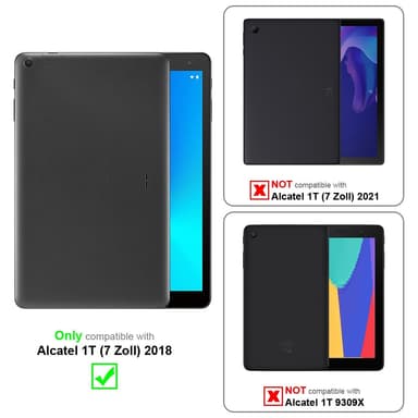 Alcatel 1T (7 tomme) 2018 deksel til nettbrett (brun)