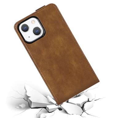 iPhone 13 MINI Deksel Flip Case (brun)