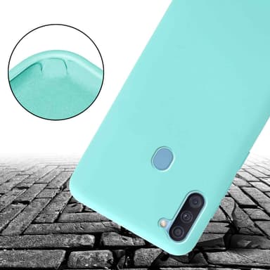 Deksel Samsung Galaxy A11 / M11 med Halskjede (turkis)