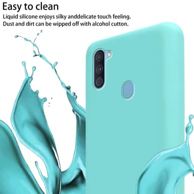 Deksel Samsung Galaxy A11 / M11 med Halskjede (turkis)