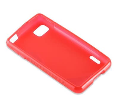 LG OPTIMUS F3 silikondeksel case (rød)