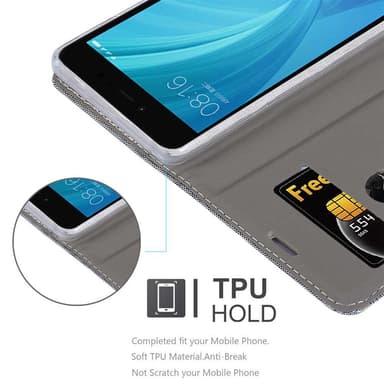 Xiaomi RedMi NOTE 5A lommebokdeksel etui (grå)