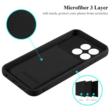 Xiaomi Poco F6 Pro silikondeksel case (svart)