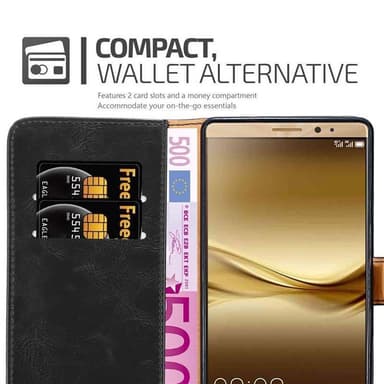 Huawei MATE 8 lommebokdeksel etui (svart)