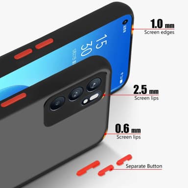 Oppo Reno6 5G Deksel Case Cover (Svart)