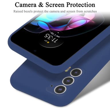 Motorola EDGE 20 silikondeksel case (blå)