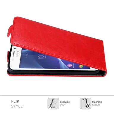 Sony Xperia M2 / M2 AQUA deksel flip cover (rød)