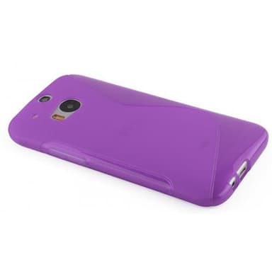 HTC ONE M8 silikondeksel case (lilla)