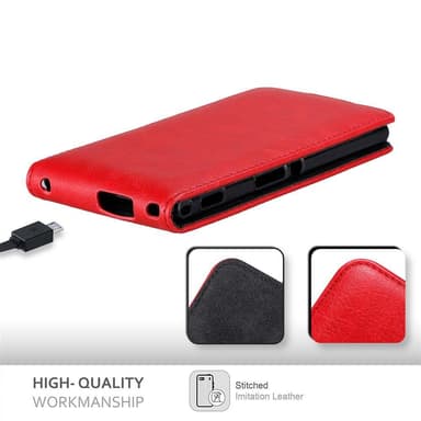 Sony Xperia M2 / M2 AQUA deksel flip cover (rød)