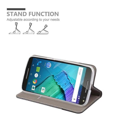 Motorola MOTO X STYLE lommebokdeksel etui (grå)
