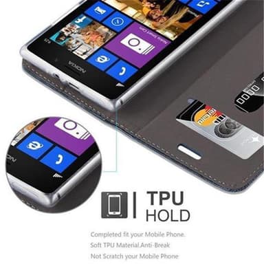 Nokia Lumia 925 lommebokdeksel etui (blå)