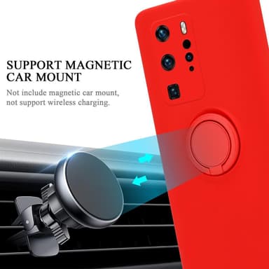Deksel Huawei P40 PRO / P40 PRO+ Ring Case (rød)