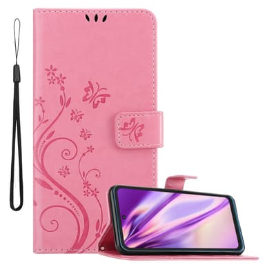 Nokia XR20 lommebokdeksel Blomster (rosa)