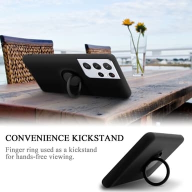 Deksel Samsung Galaxy S24 ULTRA Ring Case (Svart)