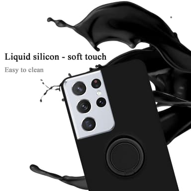 Deksel Samsung Galaxy S24 ULTRA Ring Case (Svart)