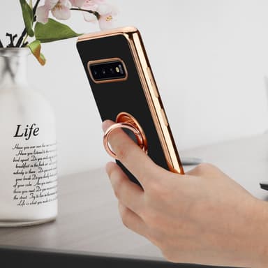 Samsung Galaxy S10 PLUS silikondeksel case (svart)