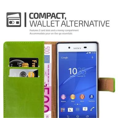 Sony Xperia Z3 PLUS / Z4 lommebokdeksel etui (grønn)