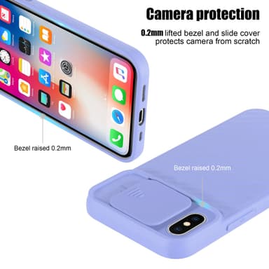 iPhone XS MAX silikondeksel case (lilla)